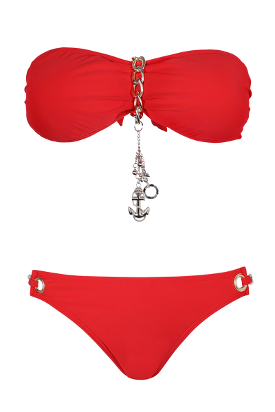 Valencia Red Bandeau Bikini
