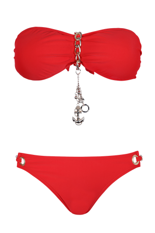Valencia Red Bandeau Bikini